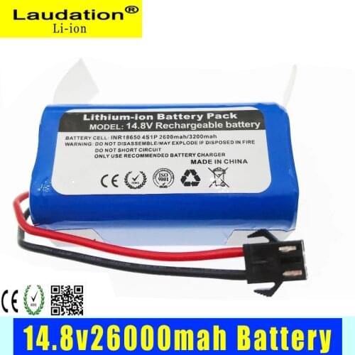 14.8V 2600mAh/3200mAh Lithium-Ion Battery for Conga Excellence 990 Ecovacs Deebot N79 N79S DN622 Eufy RoboVac 11 11S