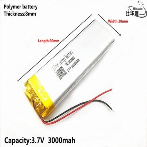 Liter energy battery Good Qulity 3.7V,3000mAH 803090 Polymer lithium ion / Li-ion battery for tablet pc BANK,GPS,mp3,mp4
