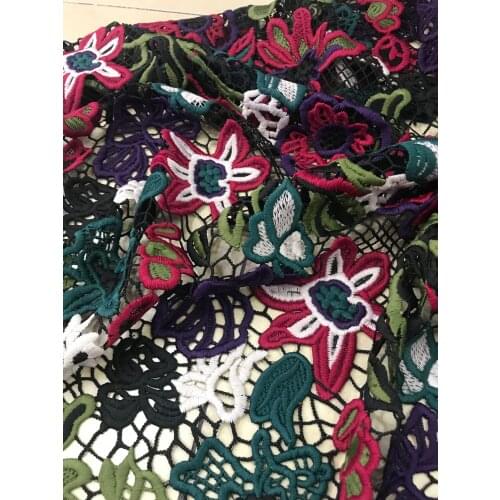 Fashion Design Embroidered Mesh Lace Fabric For Women Party Dress ZH-63415 Embroidered Net Laces Material