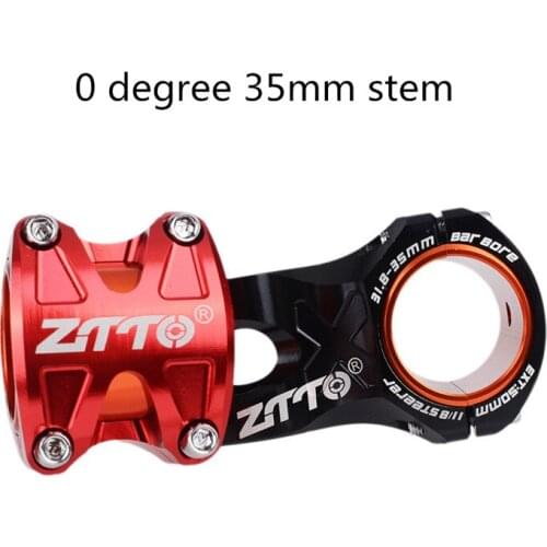 MTB 35mm Stem CNC 31.8mm Handlebar Bicycle ultralight 0 Degree Rise FR AM Enduro 28.6mm Steerer Mountain Aluminum alloy stem