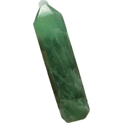 Natural quartz crystal obelisk green fluorite wand point healing home decoration craft energy stone