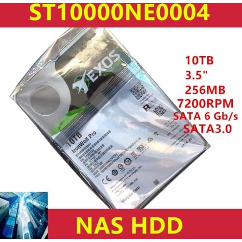 New HDD For Seagate Brand 10TB 3.5" SATA 6 Gb/s 256MB 7200RPM For Internal Hard Disk For NAS Hard Drive For ST10000NE0004