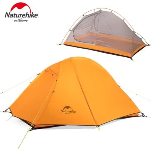 Naturehike Ultralight Camping Tent Double Persons 20D Silicone Tent Cycling Hiking Portable Double Layer Rainproof Windproof