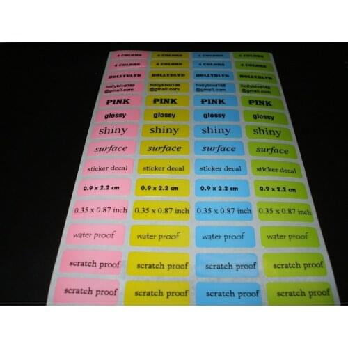 Full Colors Printing custom made sticker Glossy Lamination Reusable Gel Promotional Sticker Waterproof ----DH12109