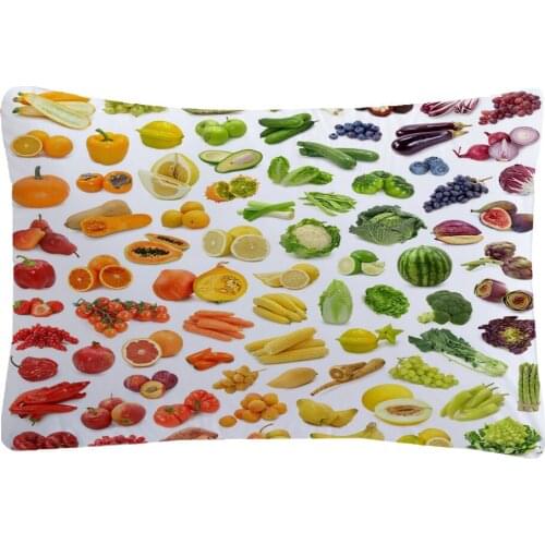 Multiple Fruit 3D Print Pillowcase 50x75cm Home Pillowcase Colorful 1 Pieces 2 Pieces Strawberry Yellow Peach Style Pillow Cover