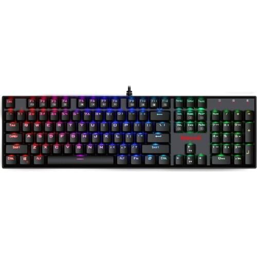 Redragon K551 Mechanical Gaming Keyboard 104 Keys RGB LED Backlit Wired Keyboard with Blue Switches for Windows Gaming PC