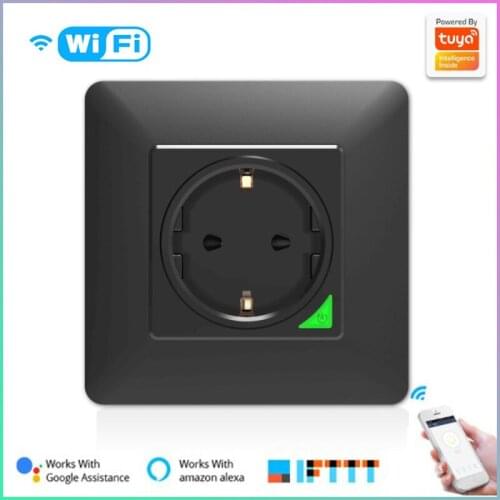 Tuya Smart Wifi Plug 16A EU Socket Uya Smart Life APP Voice Control Timing Smart Home Work With Alexa Google Home Assistant