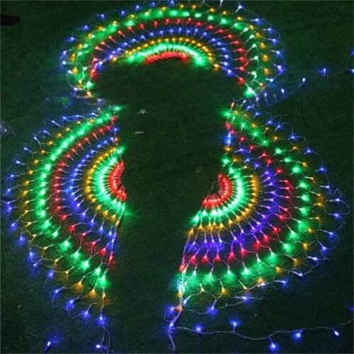 3M 3 Peacock Mesh Net Led String Lights EU/US Plug Outdoor Fairy Garland for Wedding Christmas Wedding New Year Party Decoration