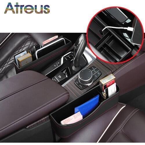 Universal Car Seat Crevice Gap Storage Box Pocket Organizer for BMW E46 E90 E60 E39 E36 F30 F10 F20 X5 E70 E53 M G30 E91 E34 F31