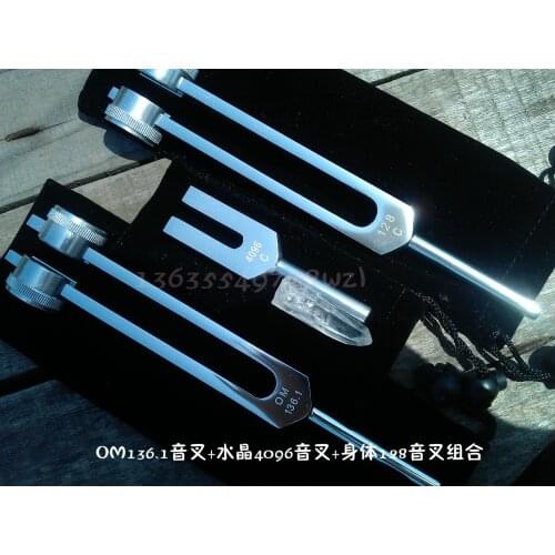 Quality aluminum alloy 128Hz tuning fork OM136.1 chakra tuning fork 4096Hz crystal tuning fork