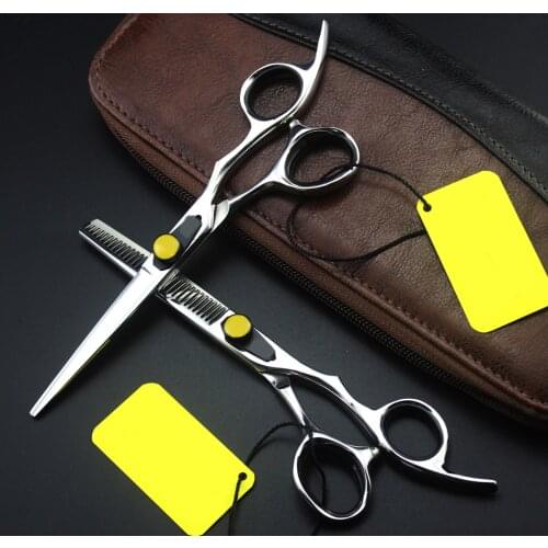 High Quality Brand 6 Inch 440C Stainless Professional Salon Barbers cutting Thinning Scissors Hairdress Scissors Sets Japanese