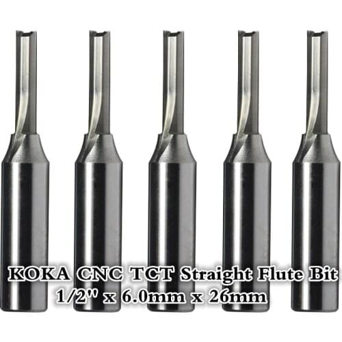 1/2''*6.0mm*26mm,Freeshipping,CNC Straight End Mill.woodworking insert router bit,solid carbide TCT end milling cutter,MDF,PVC