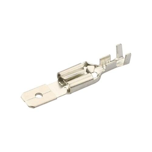 100pcs/lot 6.3 against the back shoulder of male and female plug spring terminals inserted with lock