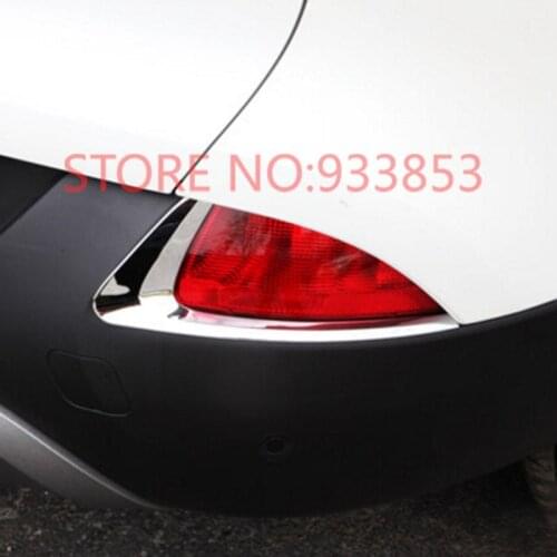 2pcs Car-styling Rear Fog Lights Frame Cover Auto External Decoration Trim ABS Chrome For Renault Kadjar 2015 2016 Car Styling