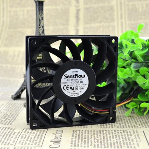 90*90*25mm 3-wire FFC0924B 9025 90mm 0.60A Super with speed sensor ball bearing cooling fan
