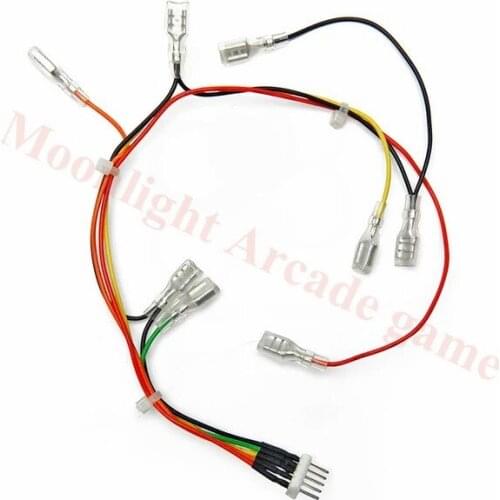 Arcade 4.8mm (187") Microswitch Terminals 8Pin to 5pin Conversion Harness Wires for Jamma MAME Bartop Cabinet Machine joystick
