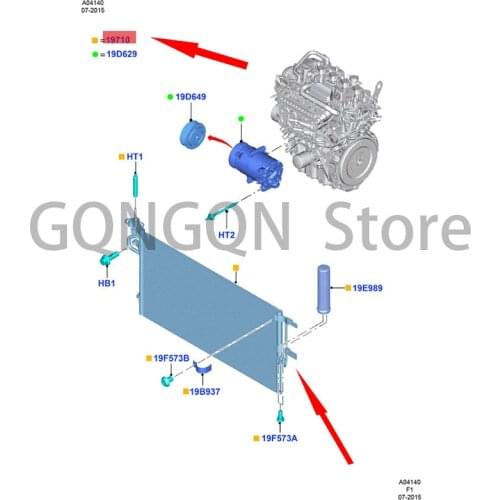 CAR Cooling Net Condenser Assembly For dMo nd eoF oc usT our neo Tra ns it Water Tank Cooler Air Conditioning Cooling Net