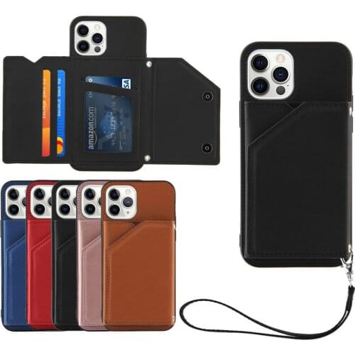 For iPhone 12 PRO X XR XS Max Wallet Card Slot Back Case Scrub PU Leather TPU Shell Cover for iPhone 11 Pro MAX 7 Plus 8 Plus