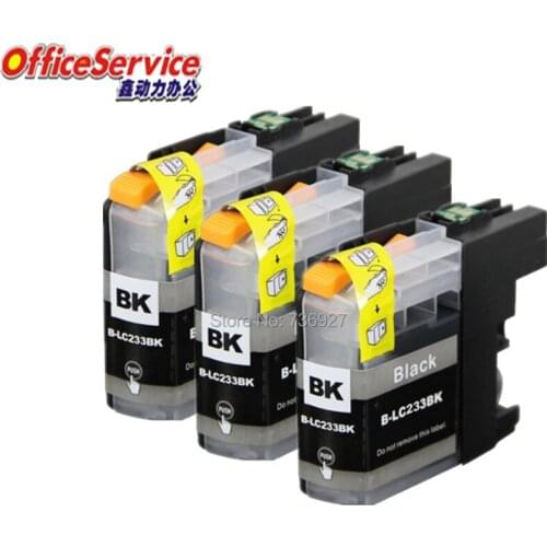 3 Black LC 233 Compatible Ink Cartridge LC233 For Brother MFC-J5320DW MFC-J680DW MFC-J880DW MFC-J480DW Inkjet printer