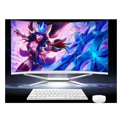 CPU i7-7700 16gb RAM 240GB SSD 1tb HDD GTX1050Ti 4G graphics 27 inch curve monitor all in one desktop games computer PC