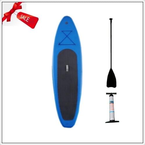 Cheap blue inflatable stand up paddle race board 9.6' with CE for sale