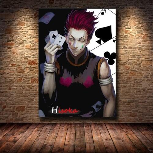Classic Anime Art Wall Mural Hunter X Hunter Hisoka Morow Poster Canvas Painting Living Room Boys Bedroom Home Decor Cuadros