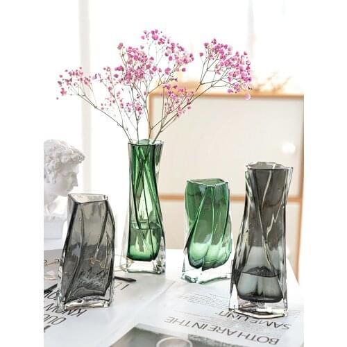 Creative Geometric Glass Vase Living Room Water Planting Flower Arrangement, Vase Table Decoration Ornaments Terrarium Decor
