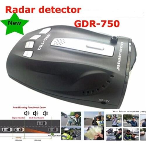 Best Car Radar Detector GDR-750 Russian & English Voice Alert Speed Alarm System Detection VG-2 Immunity City And Highway Mode