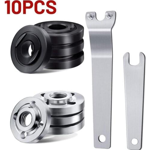 M10 Flange Nut Spanner Wrench Angle Grinder Thread Inner Outer Flange Nut For Makita 9523 Metric Replacement Part