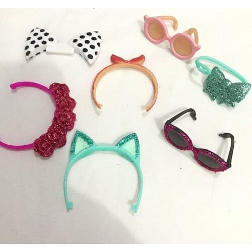 Cute Original l doll topknot headgear glasses Cartoon Action Figure Pets Dolls Toy For Children Kid Best Collection Birth