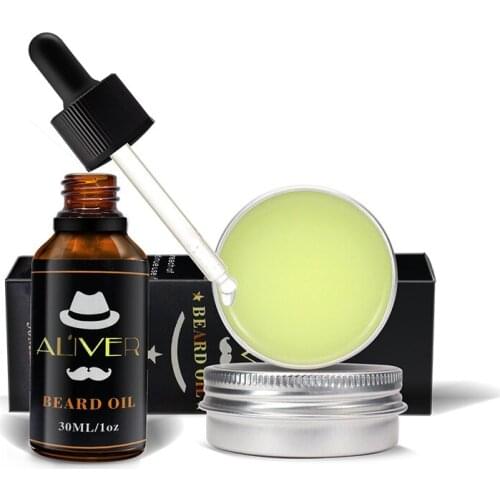 Men Beard Balm, Strengthens & Thickens for Healthier Beard Growth, while Argan Oil and Wax Boost Shine and Maintain Hold