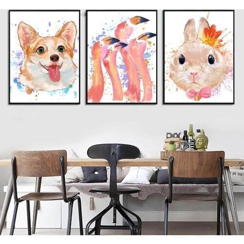 GATYZTORY 3PC Frame DIY Painting By Numbers Cartoon Animal Picture By Numbers For Home Decor Diy Gift