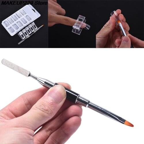 False Nails Mold Clear Full Cover Nail Tips Scale Tools With Clip UV Gel Acrylic Quickly Extended False Nails