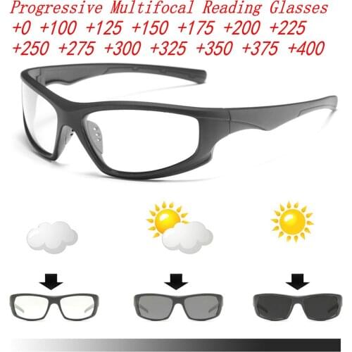 Progressive Multifocal Lens Reading Glasses Men Sports Cycling Presbyopia Hyperopia Bifocal Glasses Sun Photochromic Eyewear NX