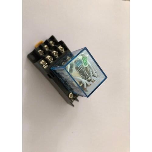Intermediate relay MY4NJ small electromagnetic relay Power Relay with Base 14Pins AC12V AC24V AC110V AC220V