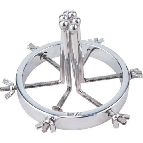 Expansion Device Anal Vaginal Dilator Vaginal Speculum Mirror Adult Metal Anus Pussy Dilator Anal SM Sex Toy For Woman Man