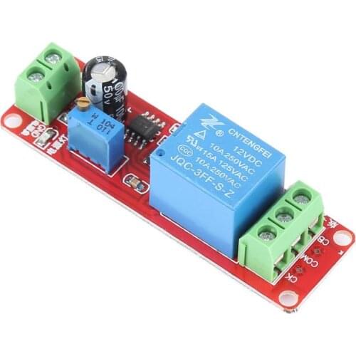 NE555 12V Delay Adjustable Timer Relay Switch Module 0-10 Second Oscillator