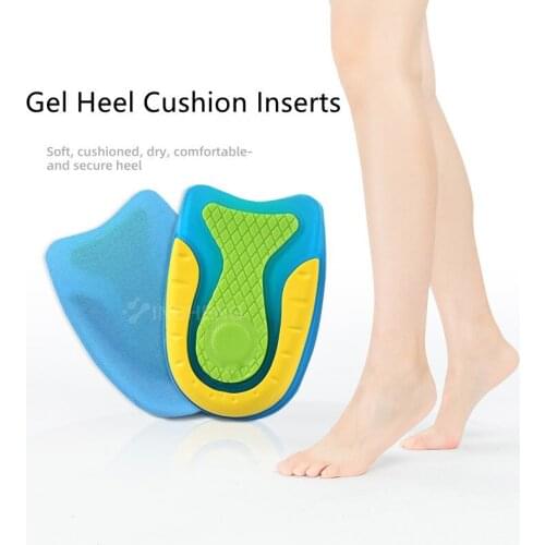 Gel Heel Cushion Inserts for Shoes Silicone Heel Cup Pads for Bone Spurs Pain Relief Protectors Plantar Fasciitis Insole Insert