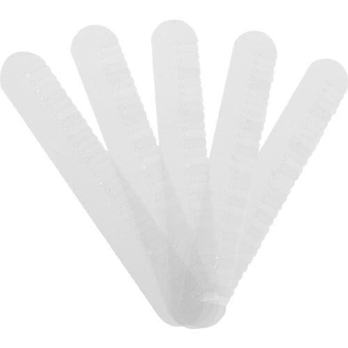 5x Long Rectangle Clear Multi Hole Scalp Heat Shield Strip for Fusion Glue Hair Extensions Protector Templates