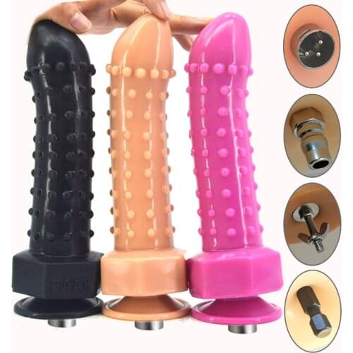 Advanced Super Long Traditional Sex Machine Attachment 3XLR Accessories Hexagon Bump Dildo Anal Plug For Women Man Y43