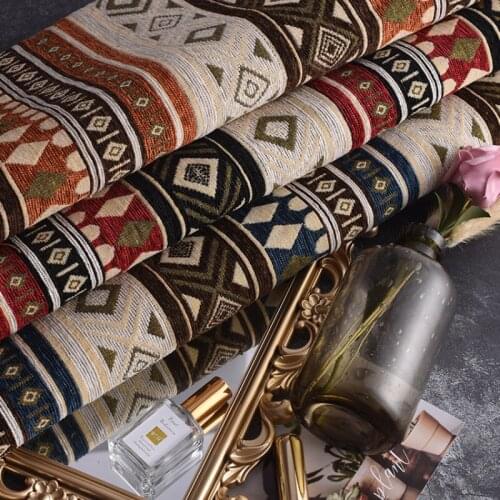 Thicken Chenille Jacquard Cloth Tablecloth Background Decoration Bohemian Sofa Cover Cloth Fabrics Per Meter Home Textile