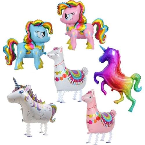 Alpaca Horse Foil Balloons Cartoon Animal Balloon Birthday Party Decoration Globos Kid Toy Helium Babyshow Supplies