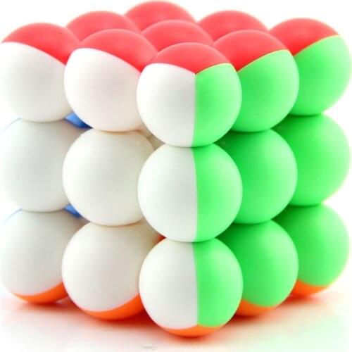 YJ 3x3 Cube 3x3x3 Beads Magic Cube 3Layers Stickerless Ball Speed Magic Cube Professional Puzzle Toys For Children Kids Gift Toy