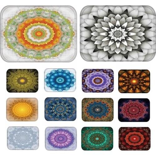 1pcs 40*60cm Geometric Pattern Anti-Slip Suede Carpet Door mat doormat Outdoor Kitchen Living room Floor Mat Rug 48217