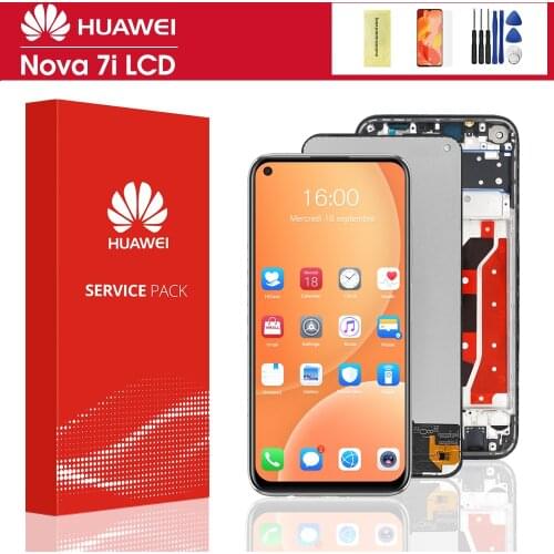 100% Tested 6.4'' Display Replacement With Frame For Huawei P40 Lite LCD Touch Screen Digitizer Assembly for Nova 7i JNY-LX2 LCD