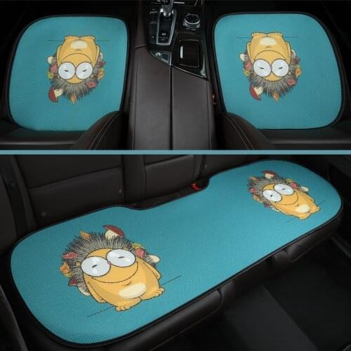 Car cushion a single summer cool cushion cartoon car cushion four seasons ice silk three-piece cushion