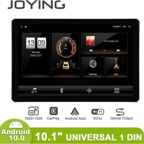 JOYING Car Radio 1 din Android 10 Multimedia Video Player 4GB 64GB Wireless Carplay Android Auto 4G HD Screen Optical Output OBD