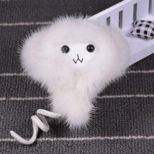 JKP Mink Fur Monkey Bag Hanging Ornaments Key Chain Car Pendant Mobile Phone Accessories Key Chain Fur Handmade Keychain