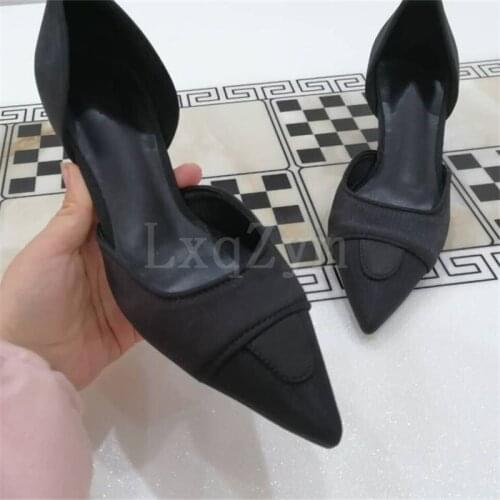 Brand Silk Women Flat Shoe Elegant Heels Sexy Pointed Toe Ladies Sandals Extreme Outdoor Formal Slipper
