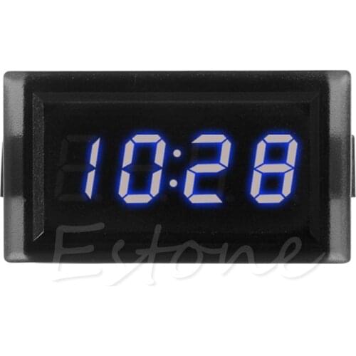 DC 12V Digital LED RGB Dashboard Waterproof Auto Clock Time for Car Motorcycle QW